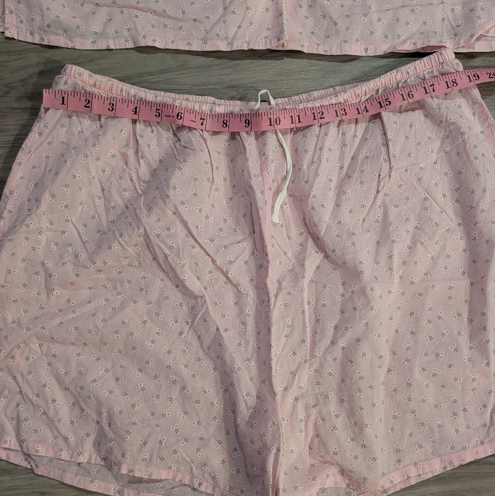 Villager by Liz Claiborne 100% Cotton Pajama Set Tank Top and Shorts Cottagecore - Picture 9 of 10